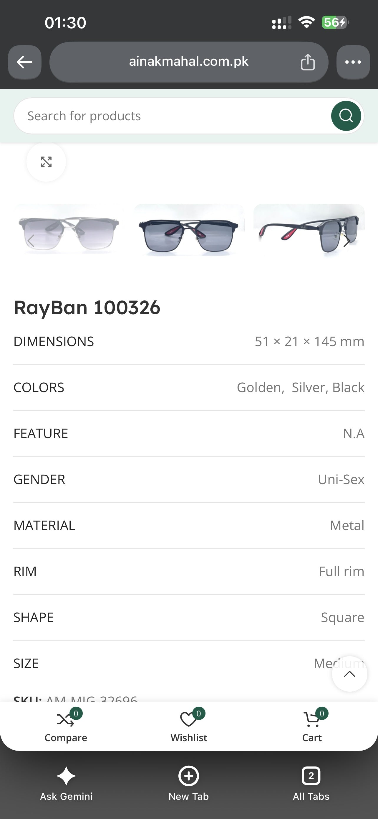 RayBan 100326